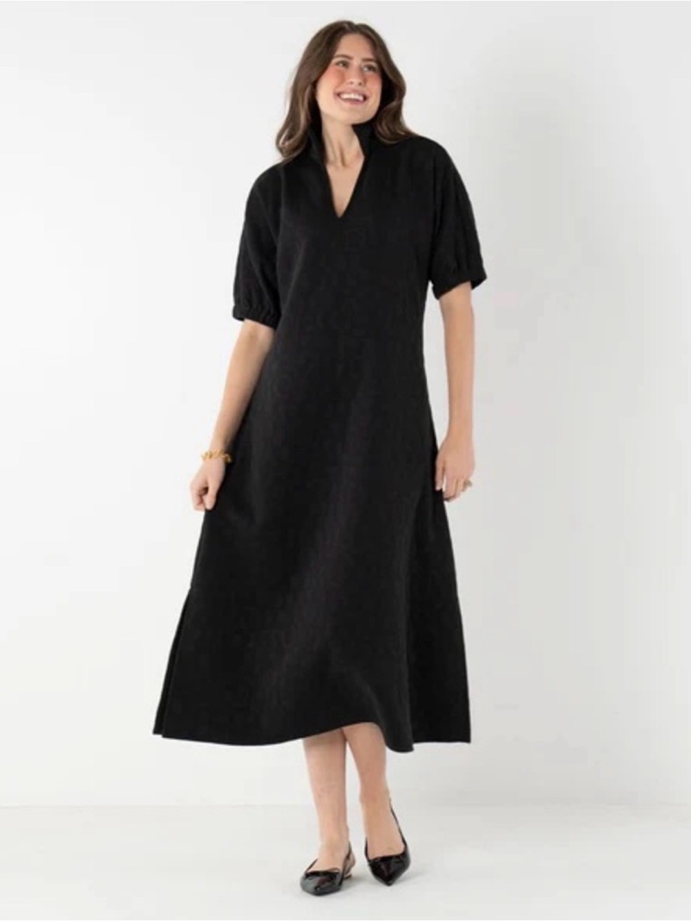 Emily McCarthy Poppy Maxi Dress in Black Cheetah Size Medium